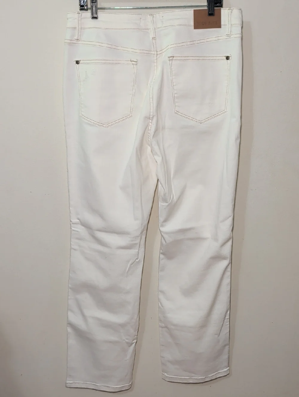 Judy Blue Ivory Straight Fit Jeans High Waist Preppy Stretch Women's Size 15/32 - Picture 4 of 7